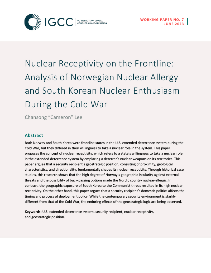 Nuclear Receptivity on the Frontline