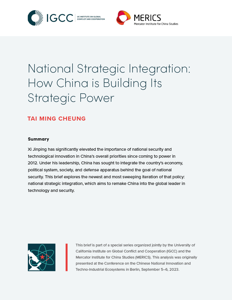 National Strategic Integration: How Chine is Building Its Strategic Power