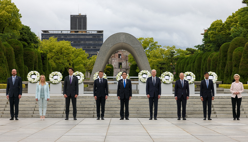 Prime Minister Rishi Sunak attends the G7 Leaders Summit in Hiroshima Japan.