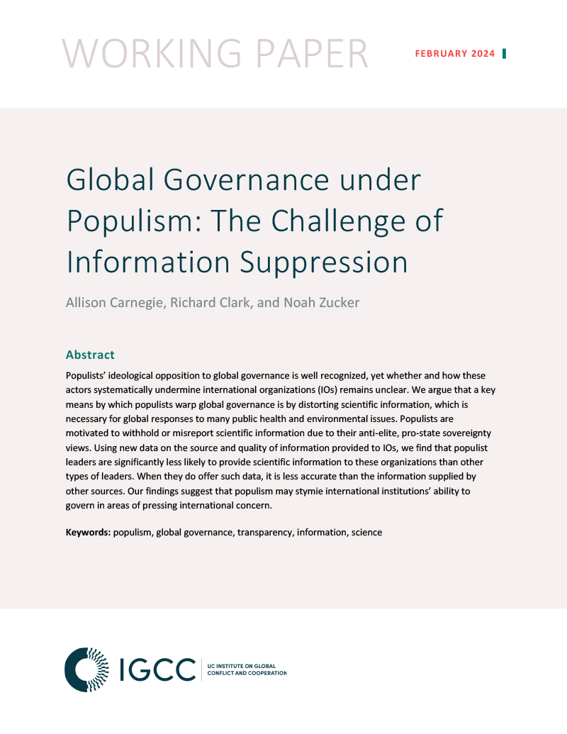 Global Governance under Populism PDF Cover