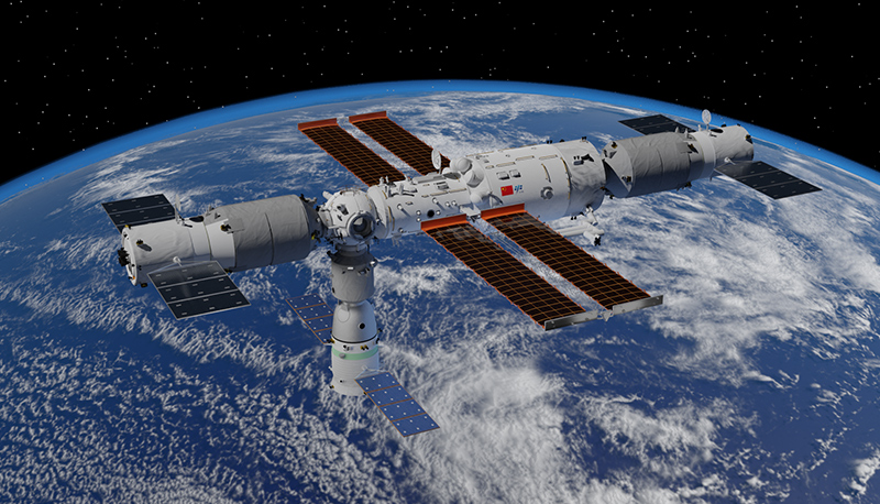 Rendering of China's Tiangong space station