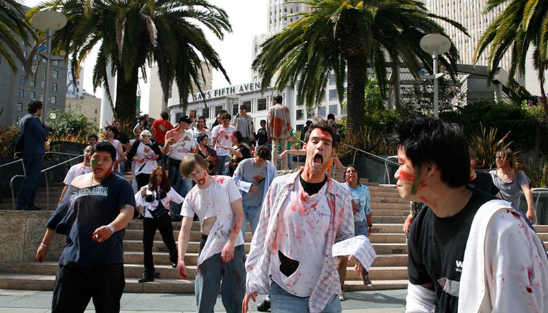 Zombie cosplayers in San Francisco