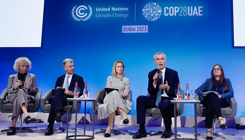 NATO Secretary General Jens Stoltenberg participates in the UN Climate Change Conference (COP28) hosted by the United Arab Emirates, in Dubai