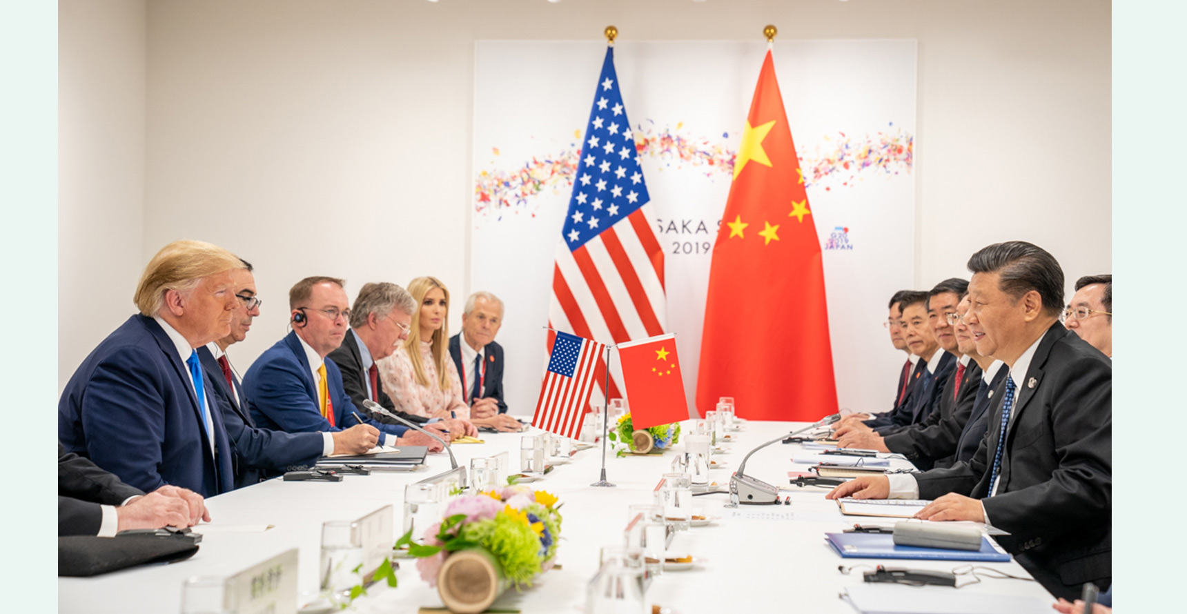 President Trump with Xi Jinping at the G20, 2019