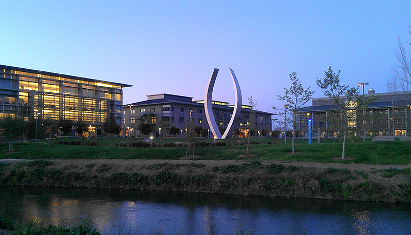 UC Merced campus at night