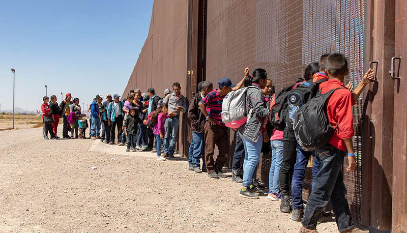Migrants who crossed the border illegally, surrender near El Paso, TX