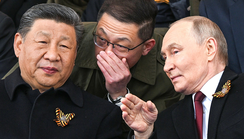 President of Russia Vladimir Putin with General Secretary of the Chinese Communist Party Xi Jinping at the military parade to mark the 80th anniversary of Victory in the Great Patriotic War.