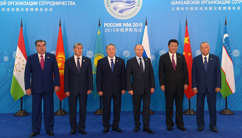 Leaders photo at the Summit of the Shanghai Cooperation Organization, 2015.