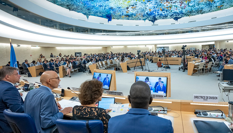 A general view of participants during the 54nd session of the Human Rights Council, 2023
