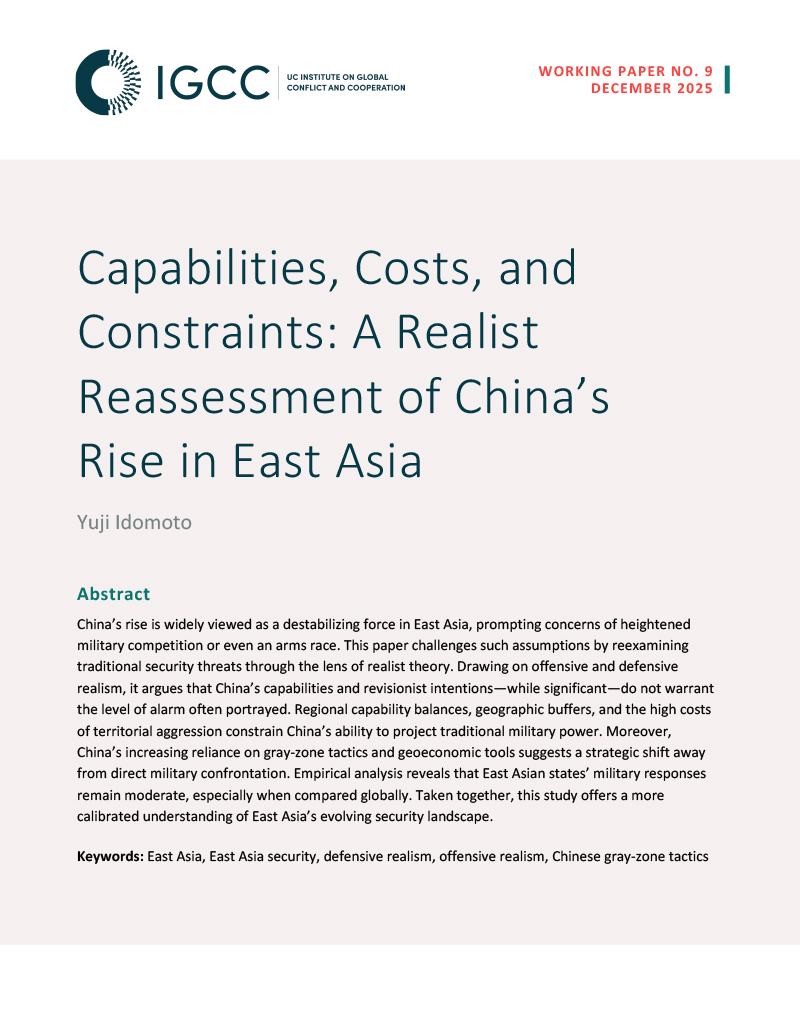 PDF cover, IGCC working paper: 