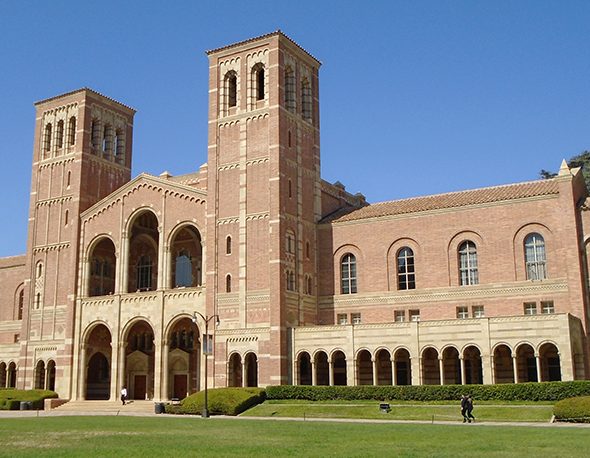 A photo of Royce Hall on the campus of UCLA