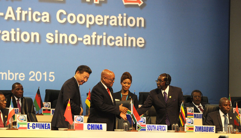 President Jacob Zuma and Xi Jinping co-chair the opening ceremony of the Johannesburg Summit of the Forum on China -Africa Cooperation (FOCAC), 2015