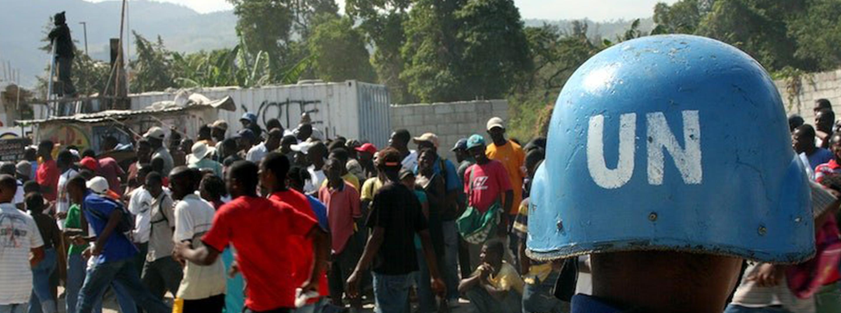 Photo of a UN soldier in Haiti